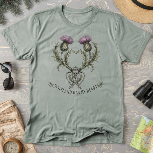 Scotland Heart Brooch T-Shirt
