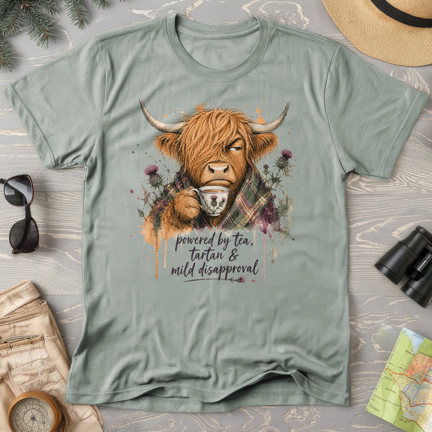 Mild Disapproval Tartan T-Shirt