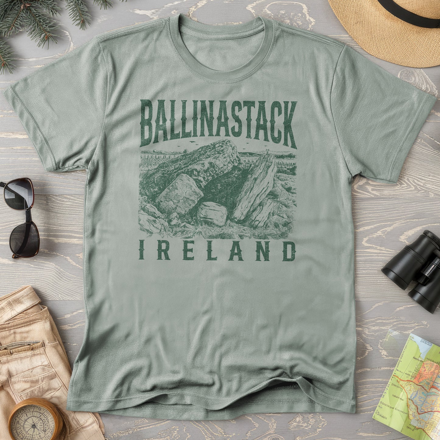 Ballinastack Ireland Sketch T-Shirt
