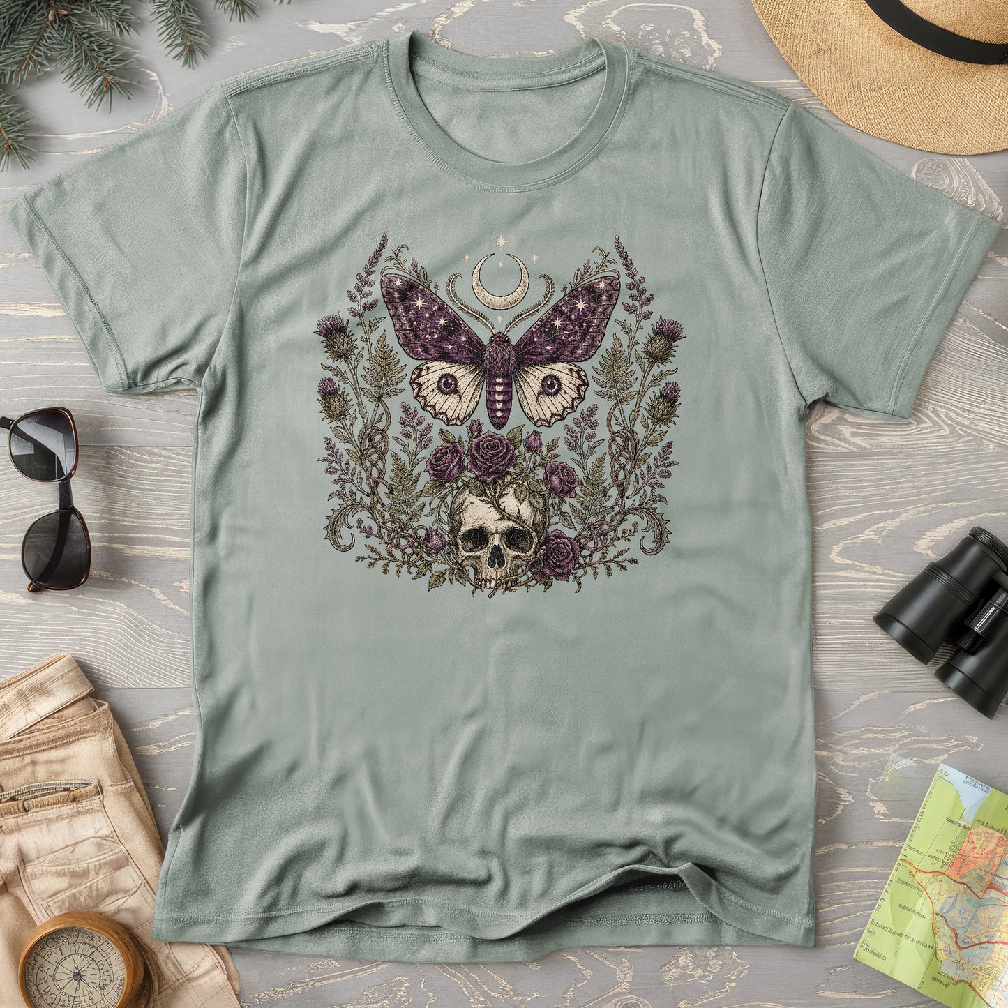 Gothic Thistle Moth T-Shirt