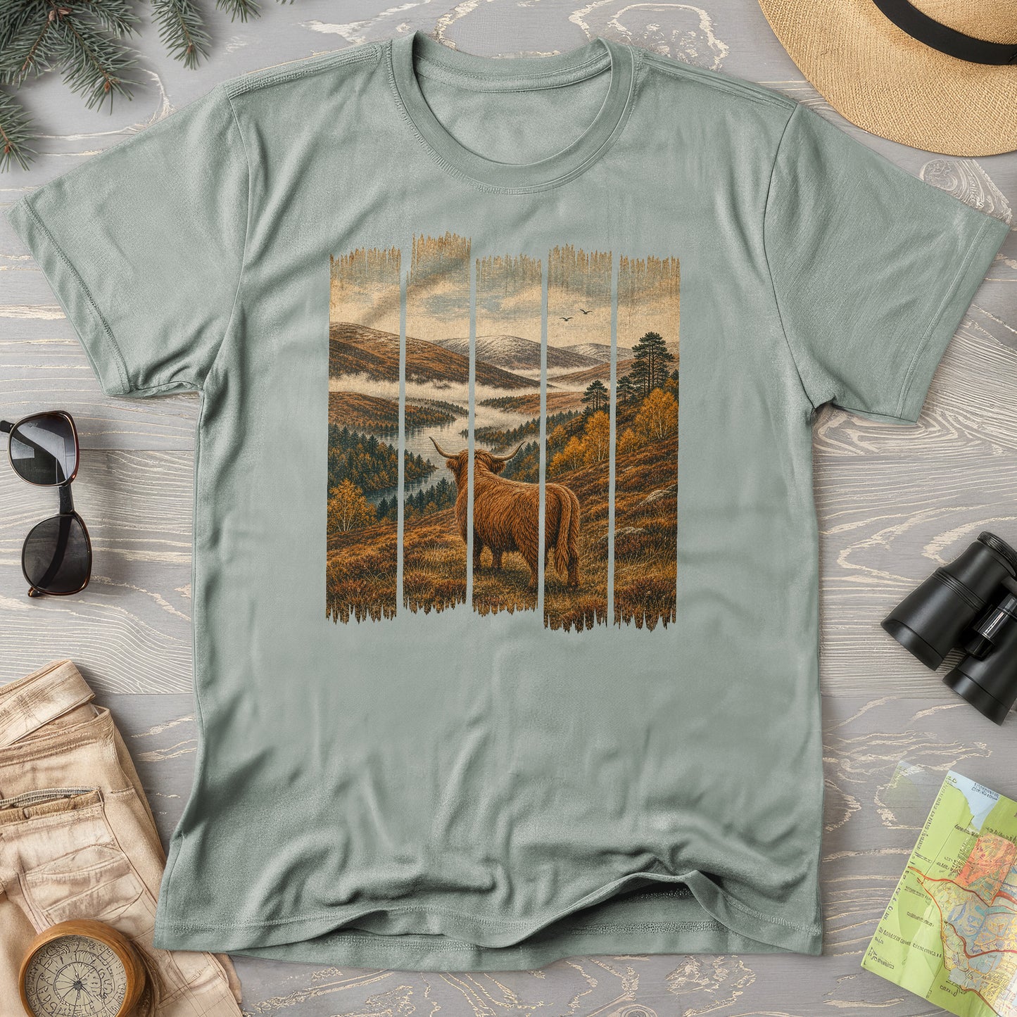 Scotland Coo Panels T-Shirt