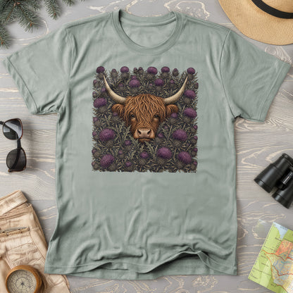 Highland Coo Thistle T-Shirt