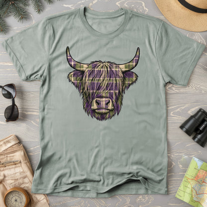 Scottish Highland Plaid Coo T-Shirt