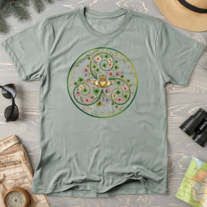 Claddagh Floral Triskele T-Shirt