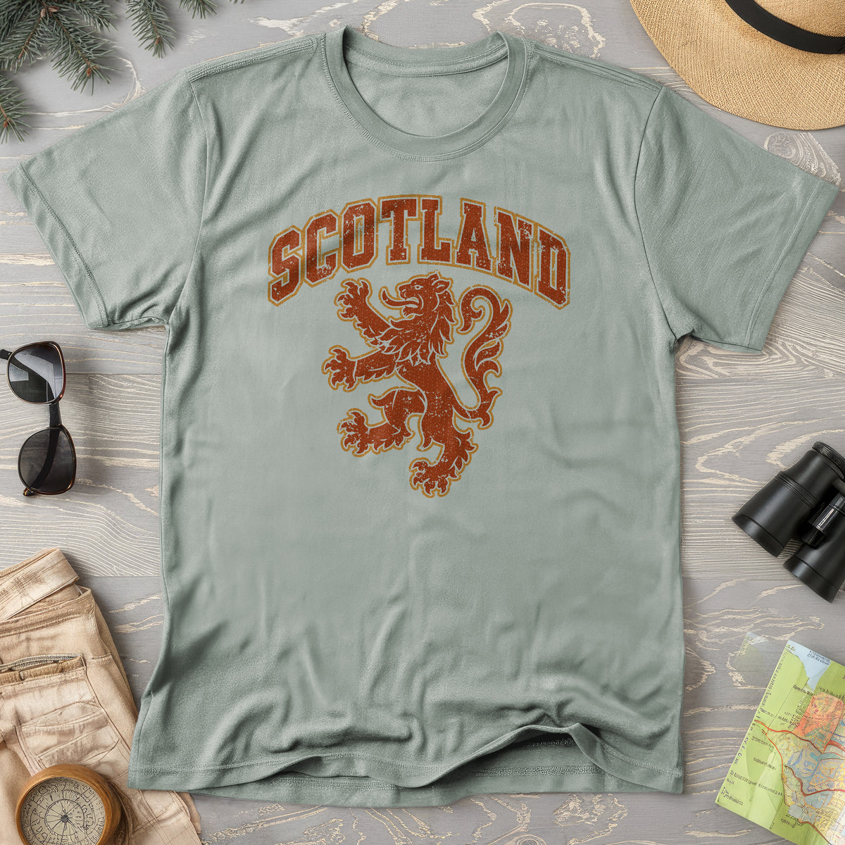 Red Vintage Rampant Lion T-Shirt