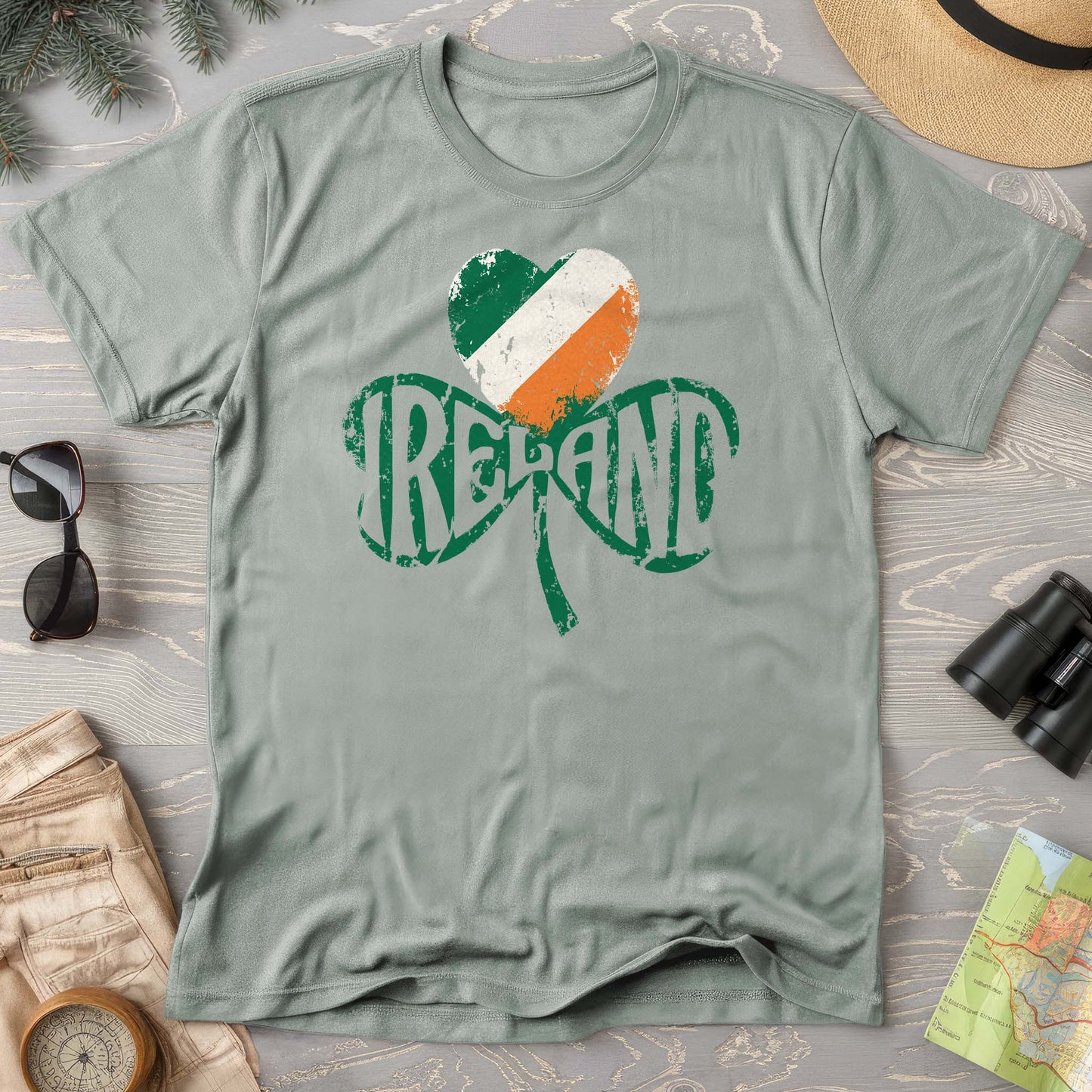 Ireland Shamrock Flag T-Shirt