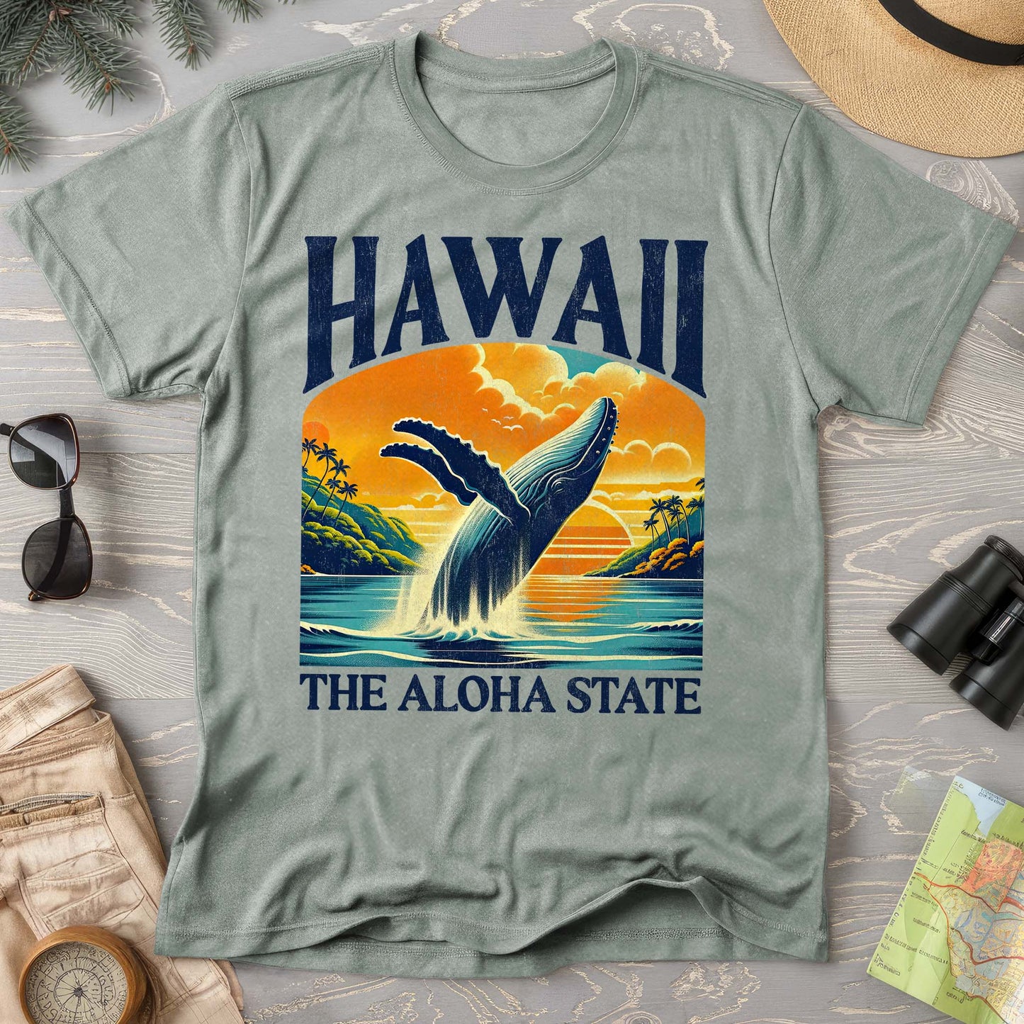 Hawaii The Aloha State "Big and Bold" Comfort Colors T-Shirt