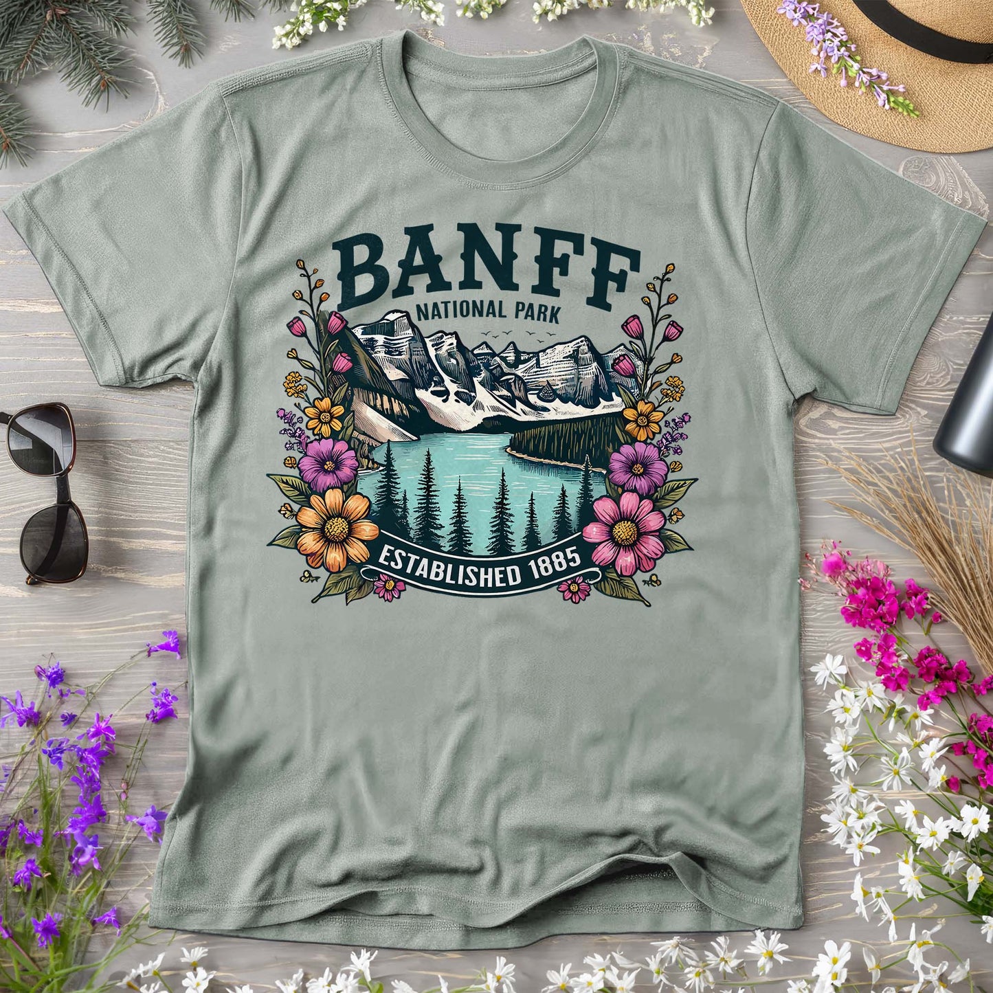 Banff National Park "Wildflower" Comfort Colors T-Shirt