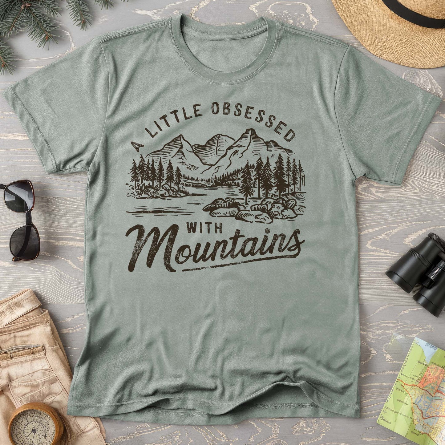 "A Little Obsessed with Mountains" Comfort Colors T-Shirt