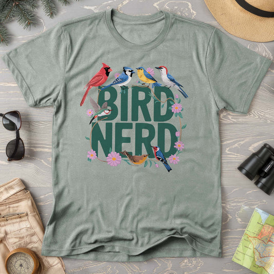 Bird Nerd "Flower Birds" Comfort Colors  T-Shirt