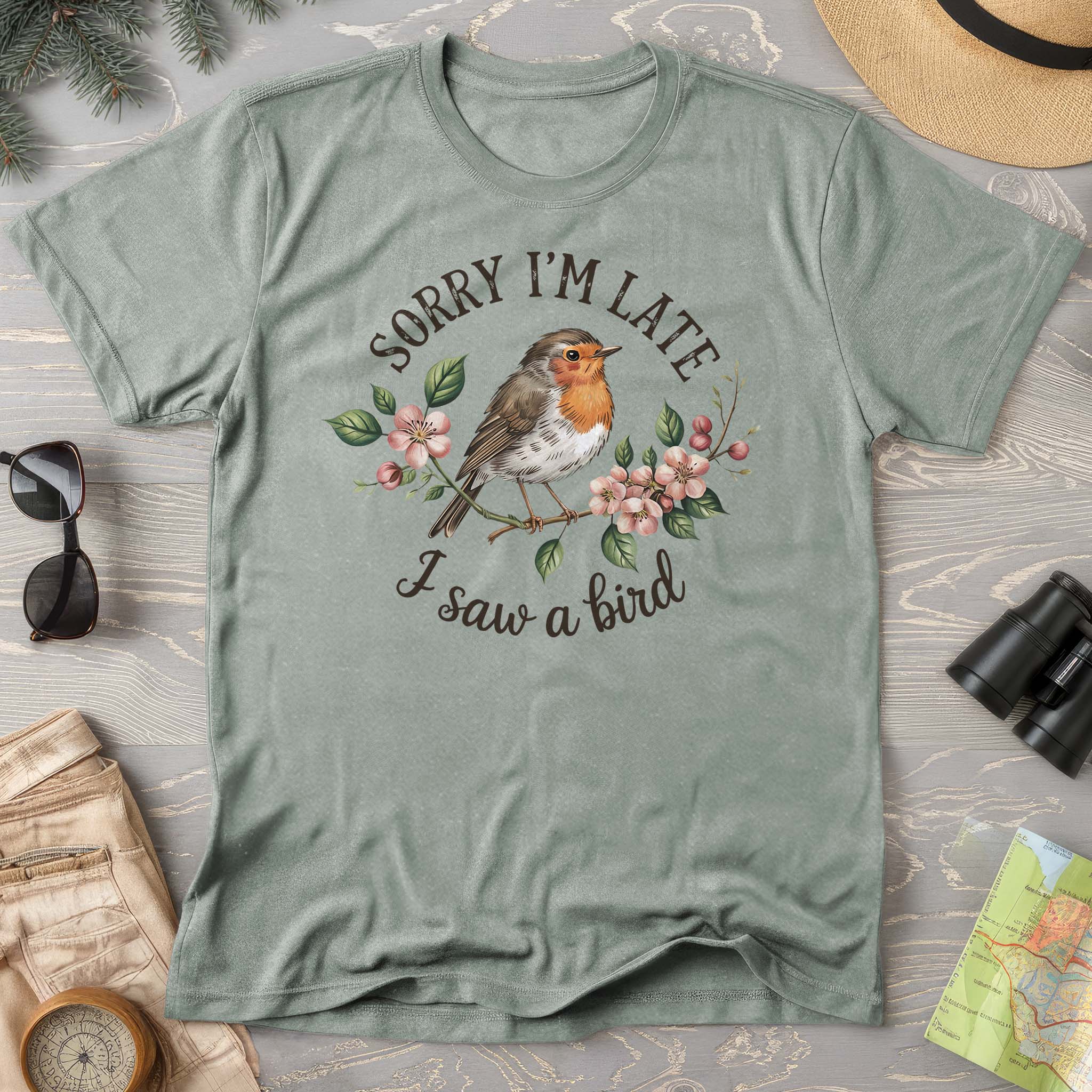 Sorry I'm Late I Saw a Bird T-Shirt – Triangle Threads