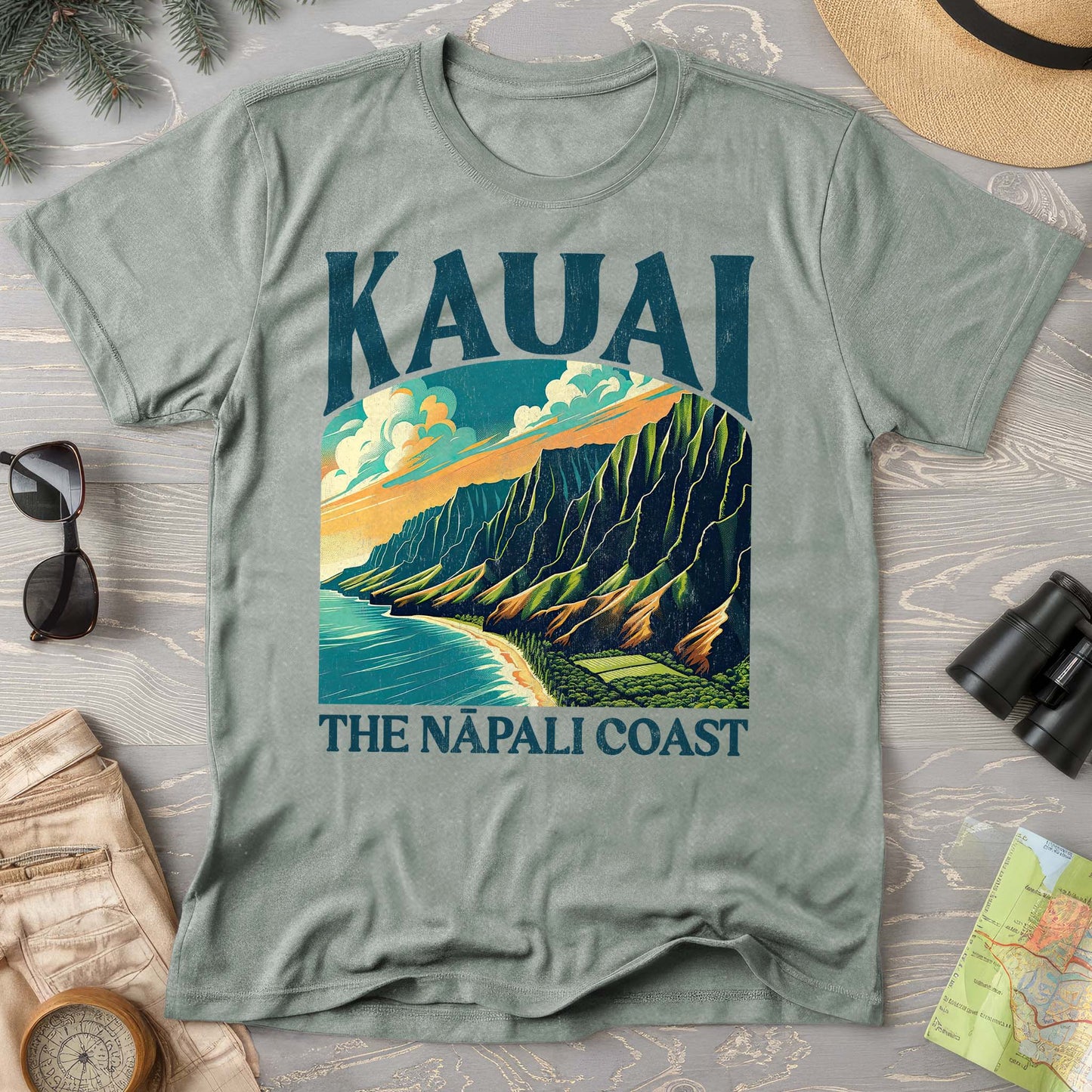 Kauai Nā Pali Coast "Big and Bold" Comfort Colors T-Shirt