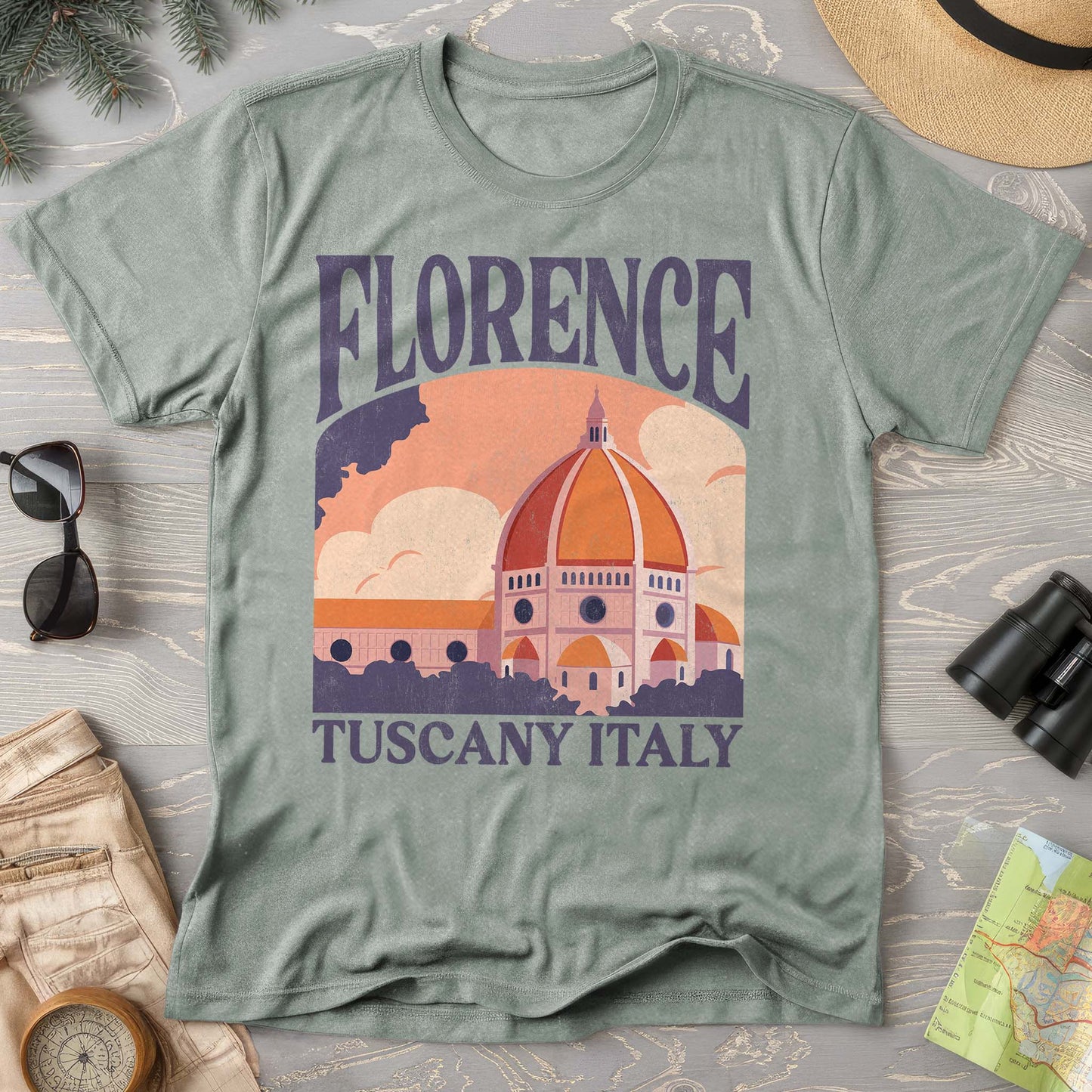 Florence Tuscany Italy "Big and Bold" Comfort Colors T-Shirt