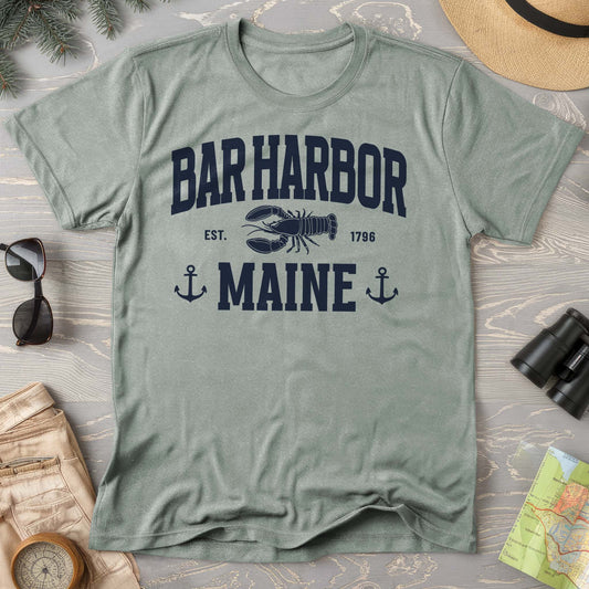 Bar Harbor Maine "Nautical Lobster" T-Shirt