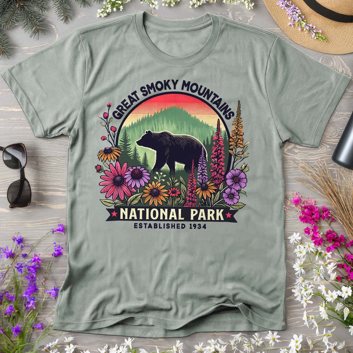 Great Smoky Mountains National Park "Wildflower" Comfort Colors T-Shirt