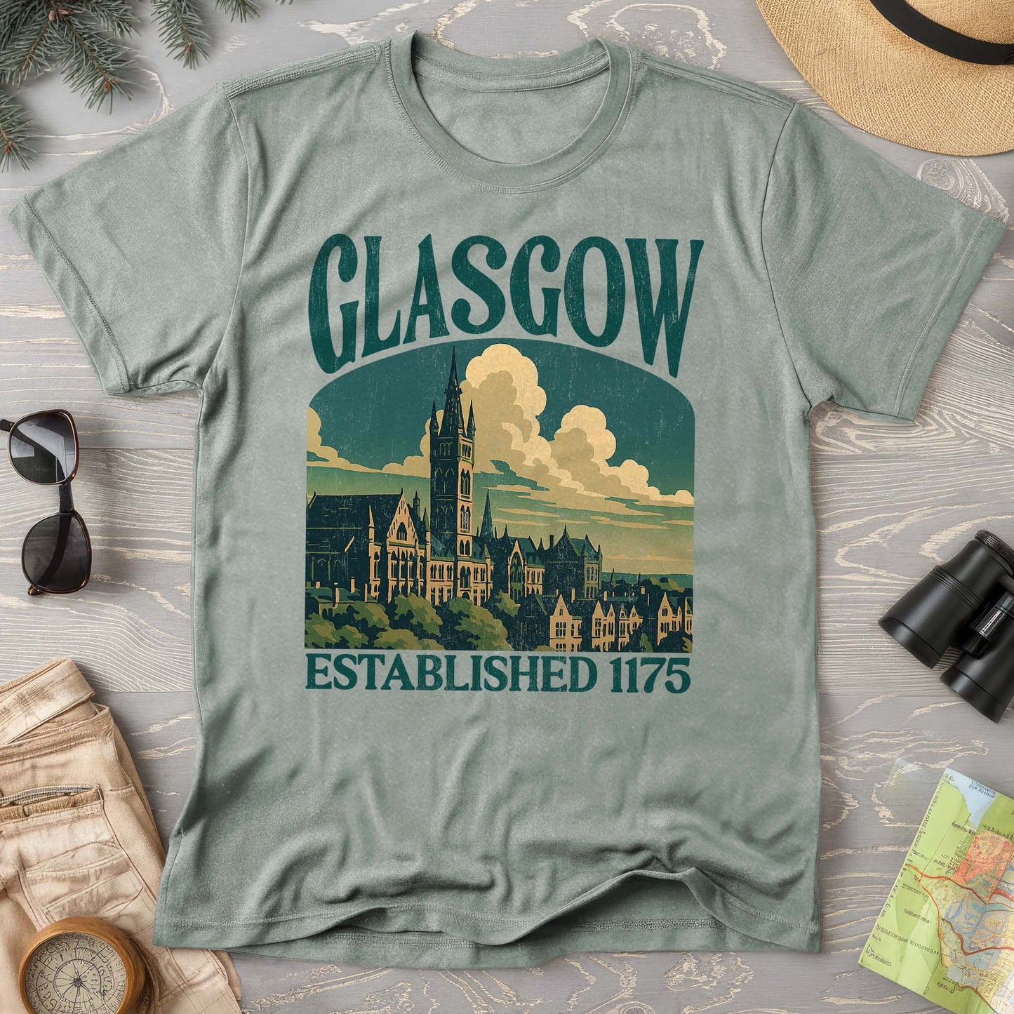 Glasgow Scotland "Big and Bold" Comfort Colors T-Shirt