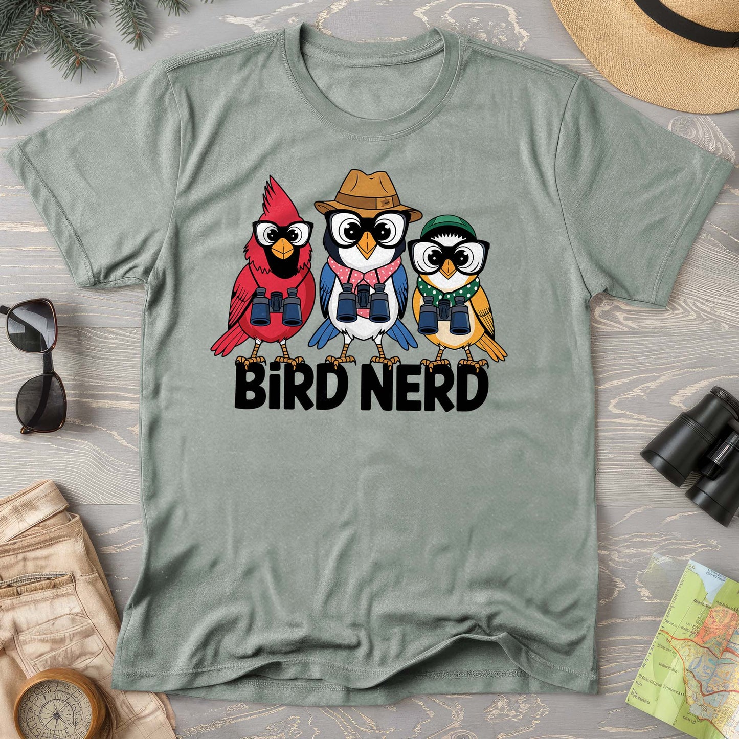 Bird Nerd "Birding Birds" Comfort Colors T-Shirt