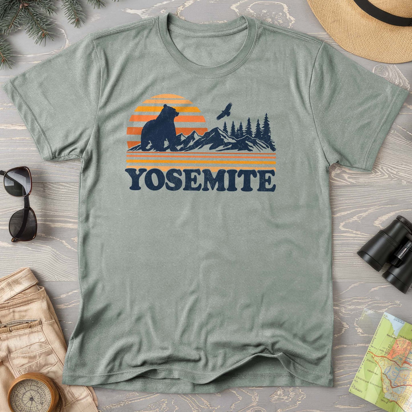 Yosemite Retro Sunset Comfort Colors T-Shirt