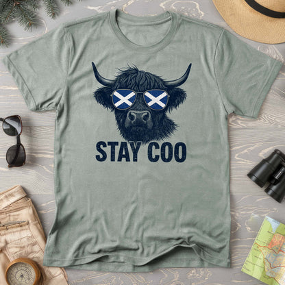 Stay Coo Highland Cow "Sunglasses" Comfort Colors T-Shirt