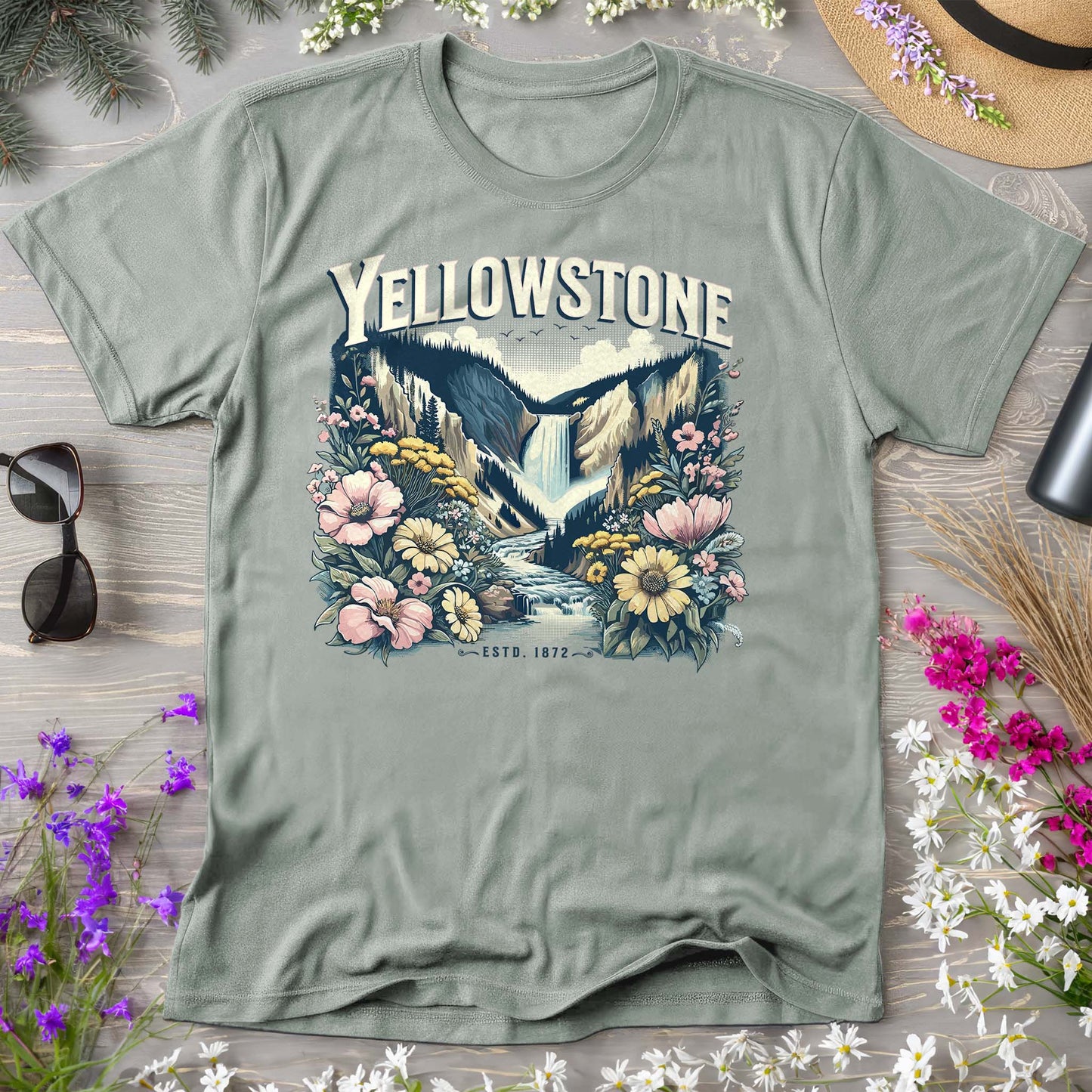 Yellowstone National Park "Wildflower" Comfort Colors T-Shirt