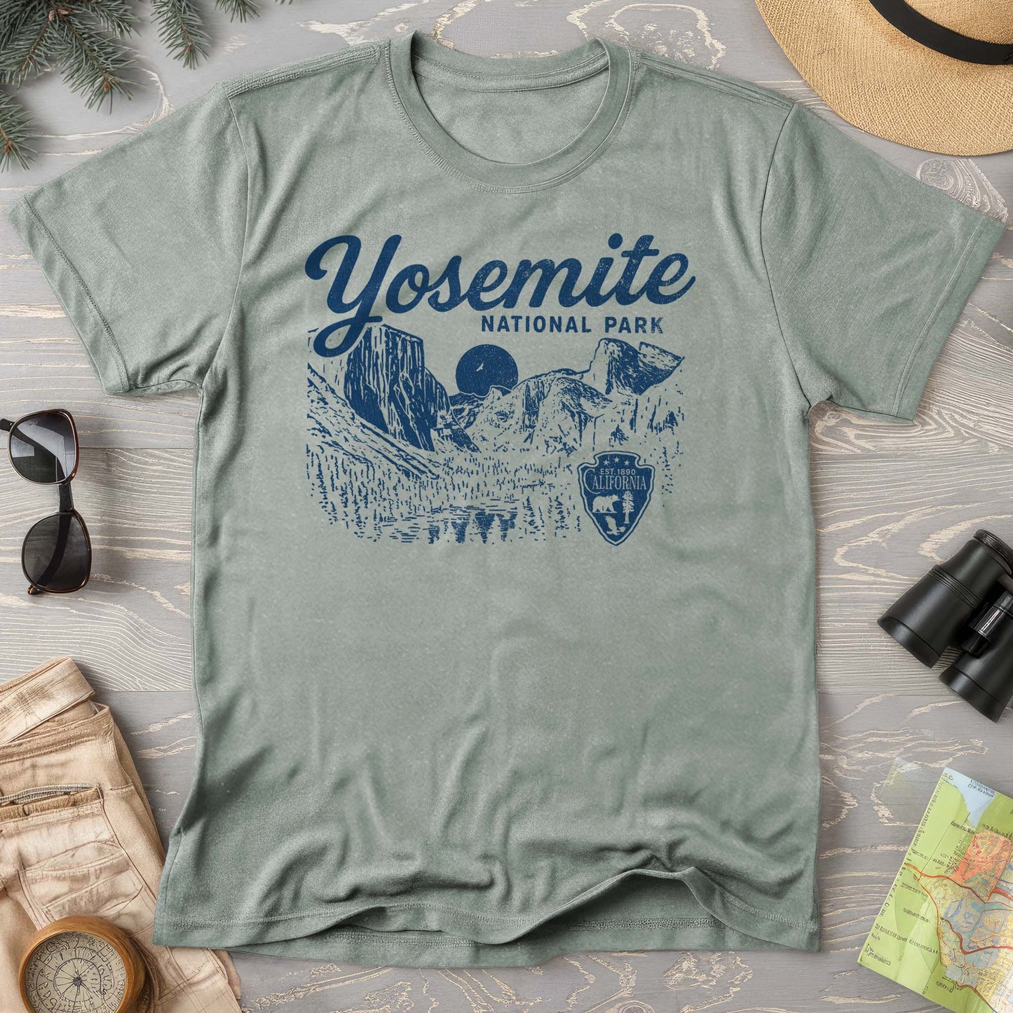 Yosemite National Park "Vintage Sketch" Comfort Colors T-Shirt