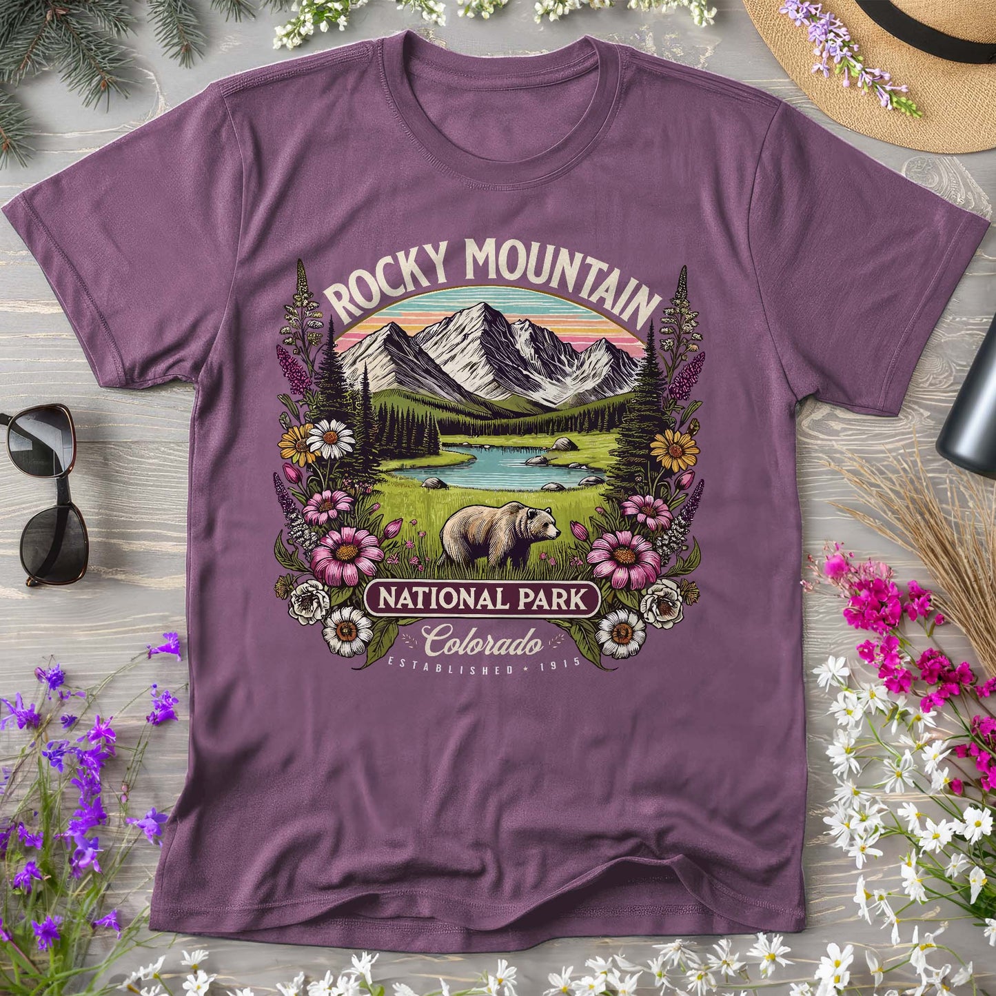 Rocky Mountain National Park "Wildflower" Comfort Colors T-Shirt