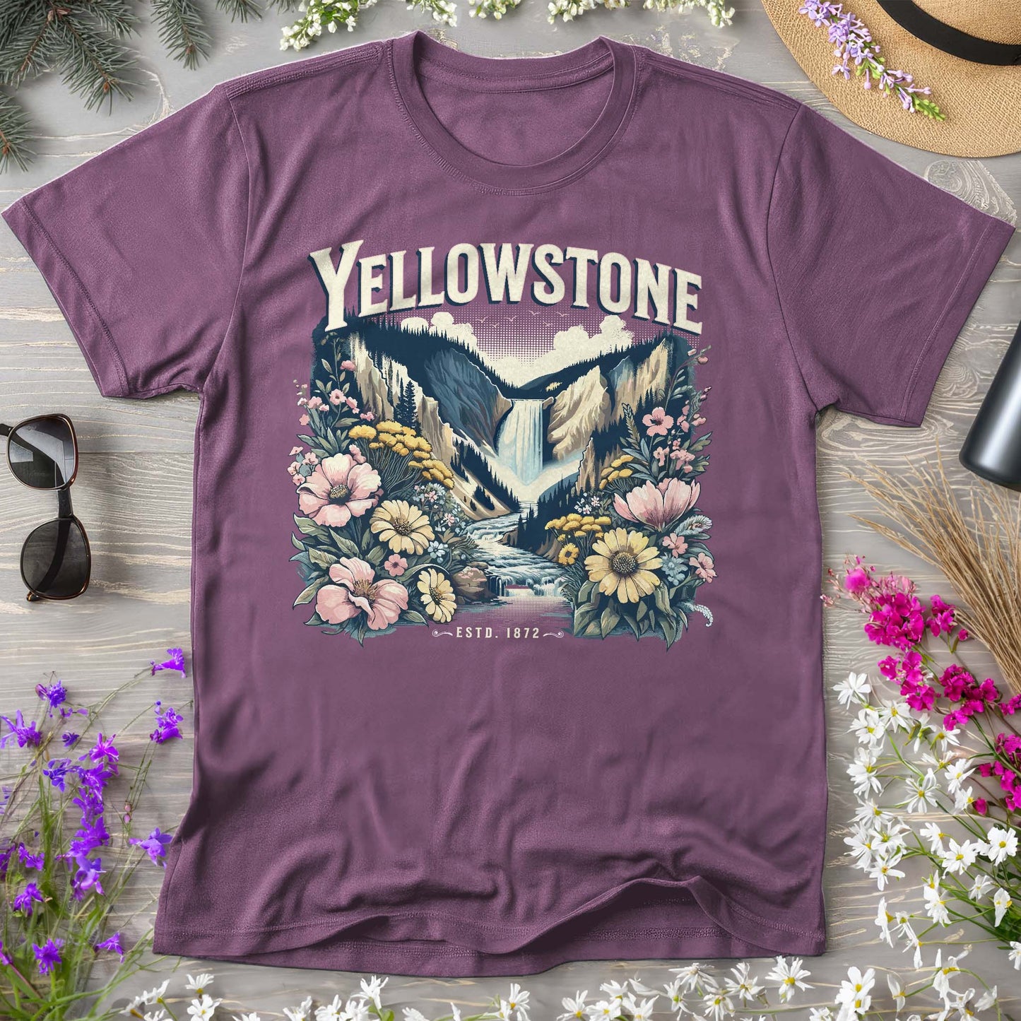 Yellowstone National Park "Wildflower" Comfort Colors T-Shirt