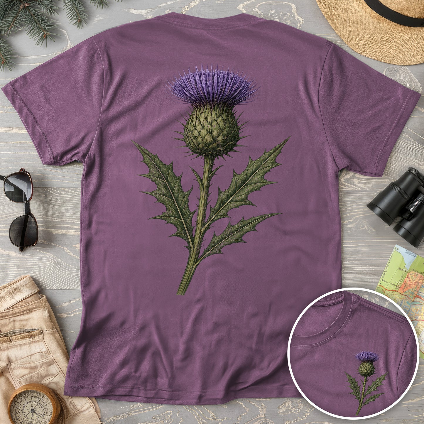 Thistle of Scotland Front/Back Print T-Shirt