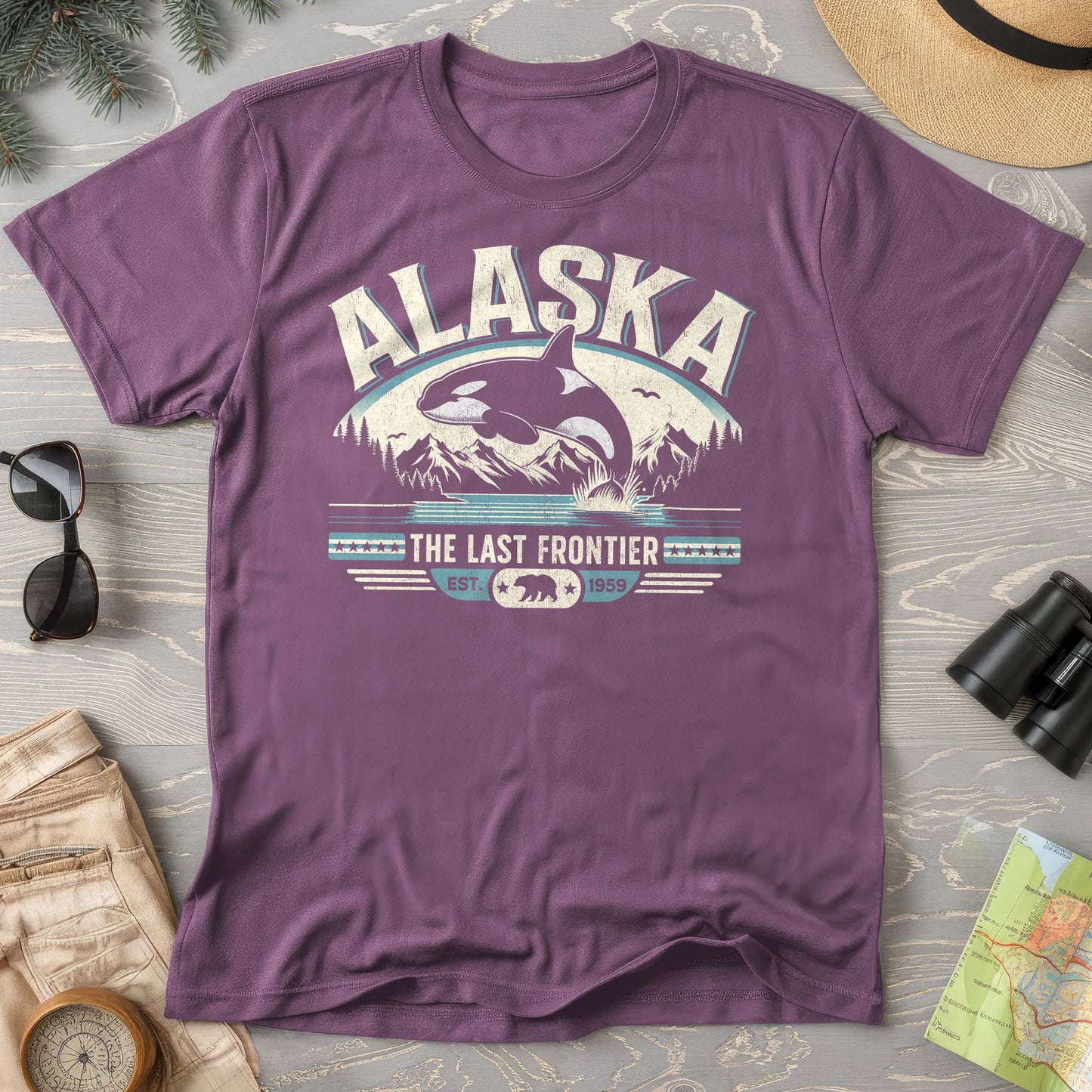 Alaska The Last Frontier "Orca" Comfort Colors T-Shirt