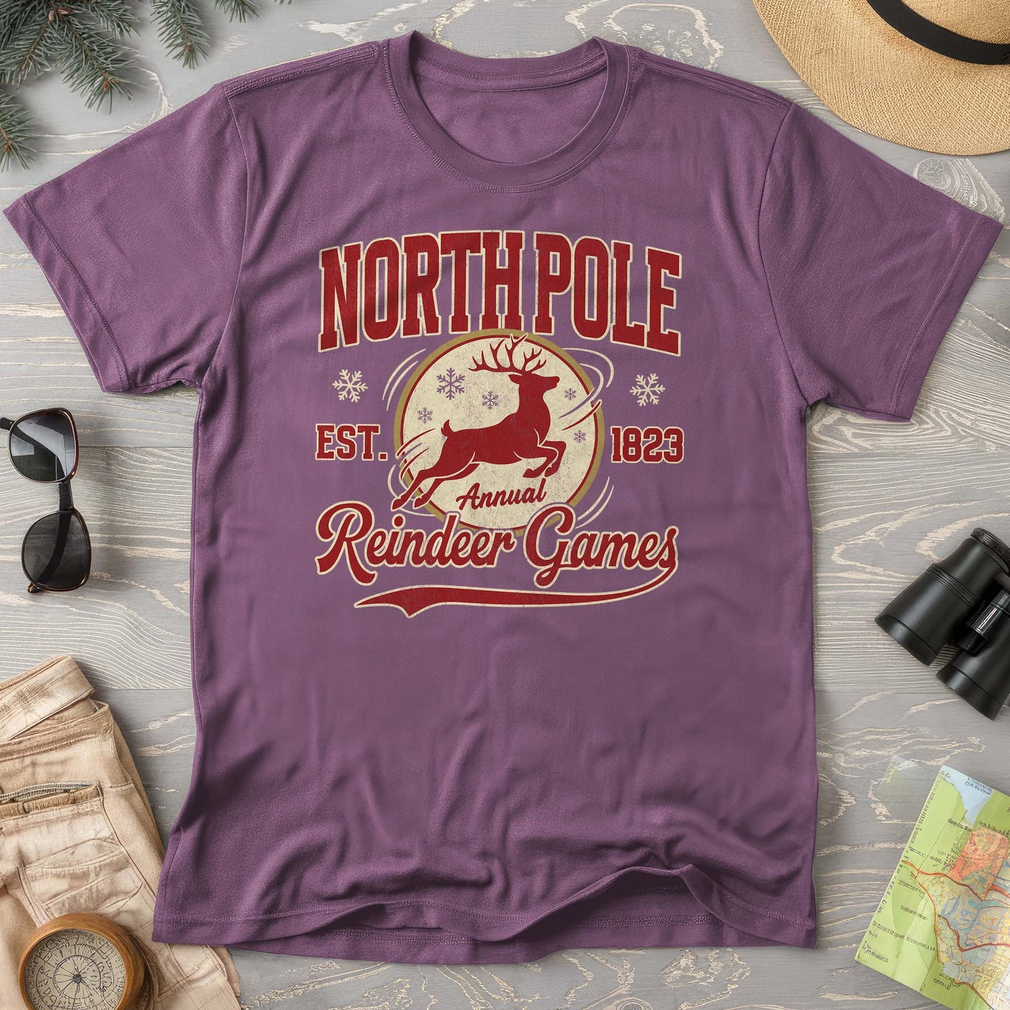 North Pole Annual Reindeer Games Comfort Colors T-Shirt
