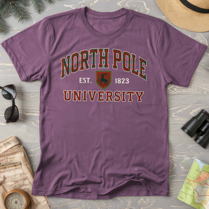 North Pole University Holiday Plaid Comfort Colors T-Shirt
