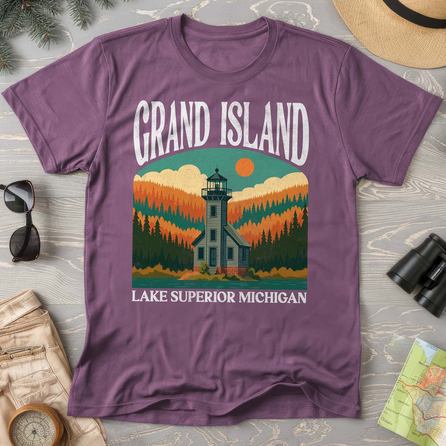 Grand Island Michigan "Big and Bold" Comfort Colors T-Shirt