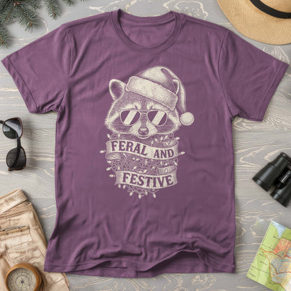 Feral and Festive Racoon Comfort Colors T-shirt