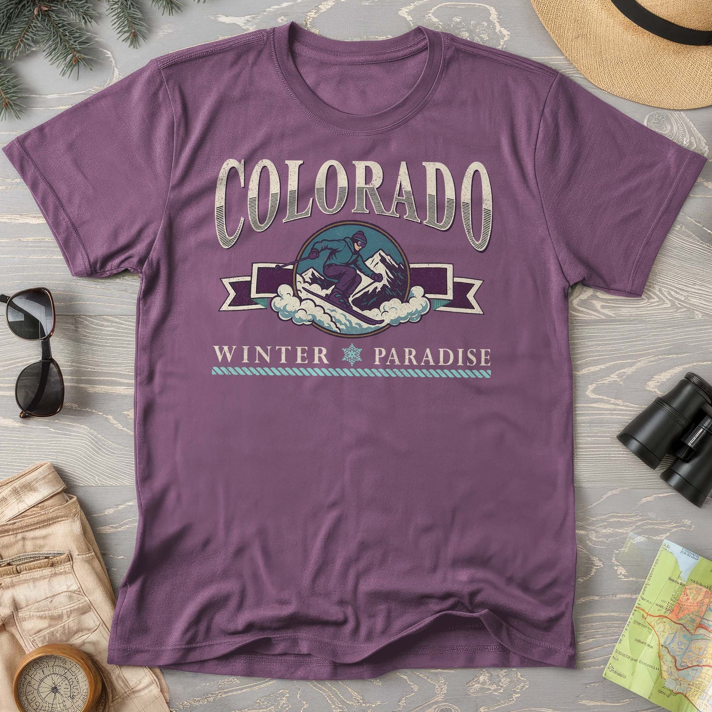 Colorado 90's Retro Ski Sprint Comfort Colors T-shirt