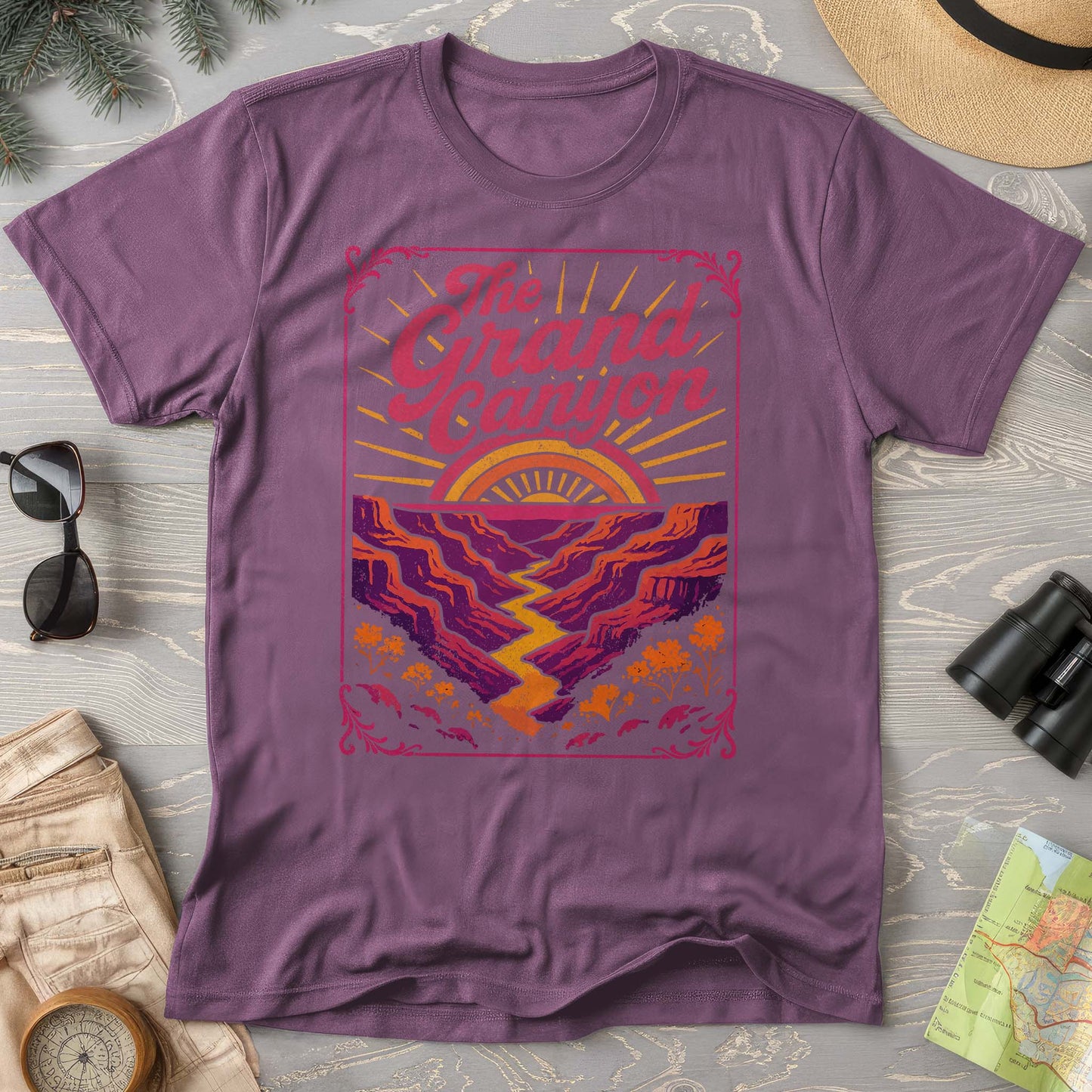 Grand Canyon Retro Neon Comfort Colors T-shirt