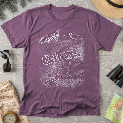 Carve Ski Print Comfort Colors T-shirt