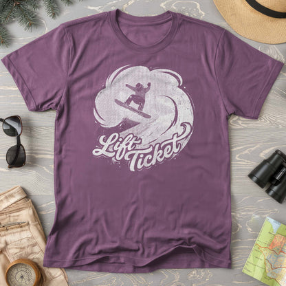 Lift Ticket Snowboard Comfort Colors T-shirt