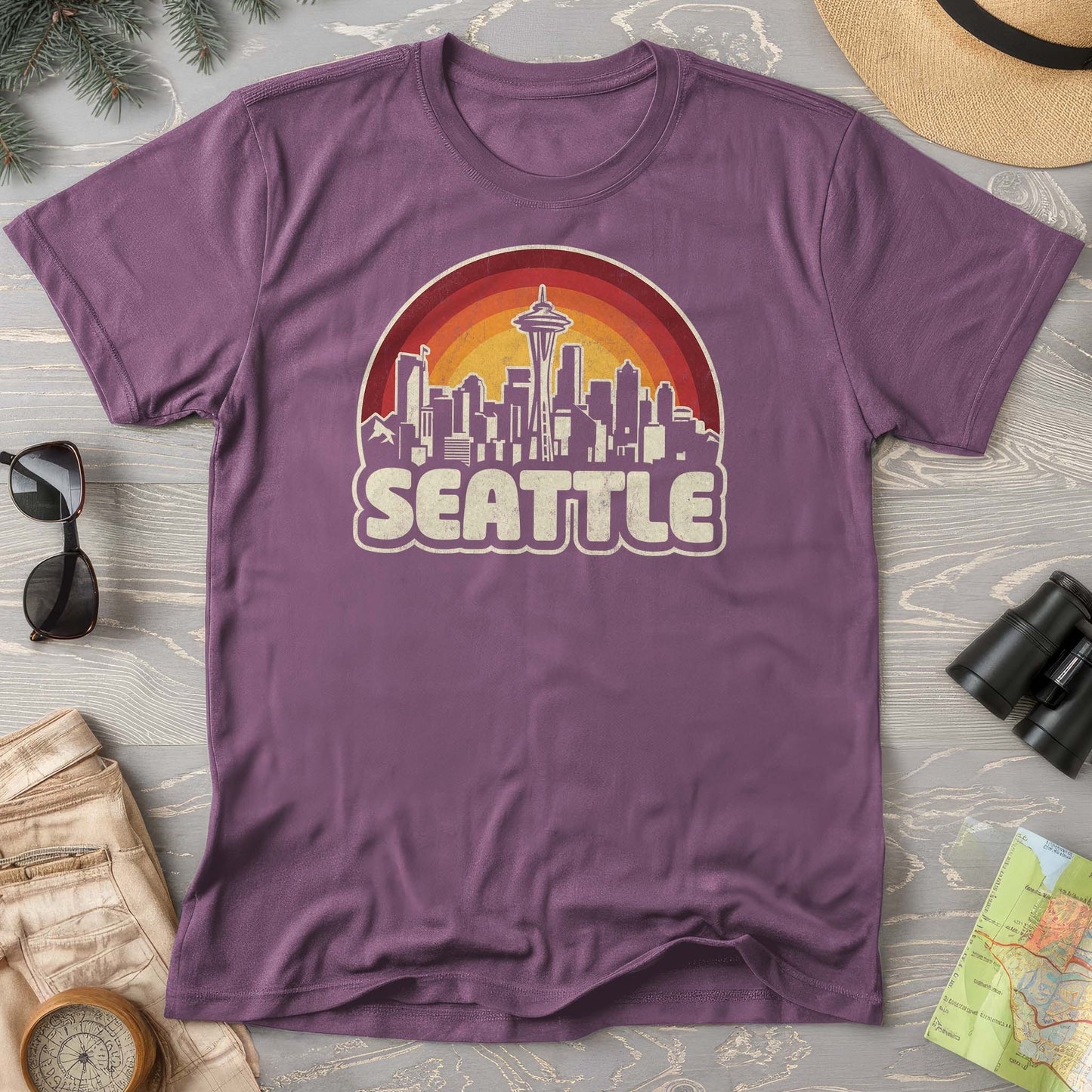 Seattle Retro Sunset T-Shirt