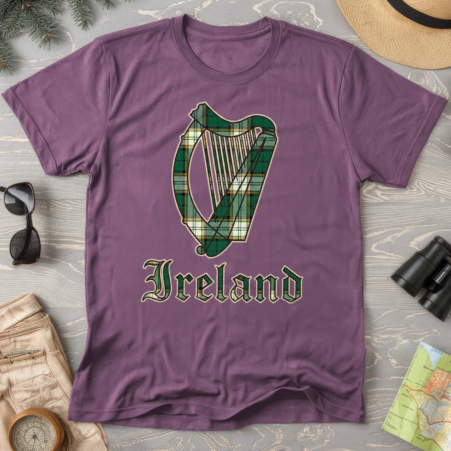 Ireland Tartan Harp T-Shirt