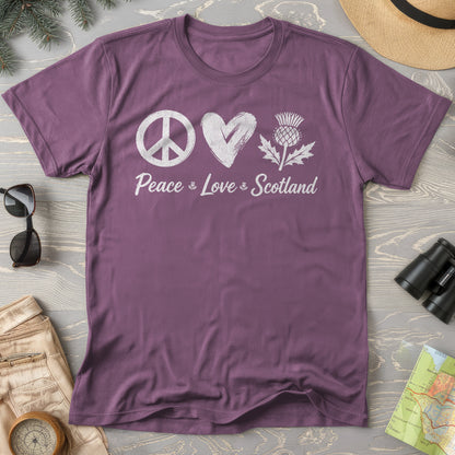 Peace Love Scotland T-Shirt