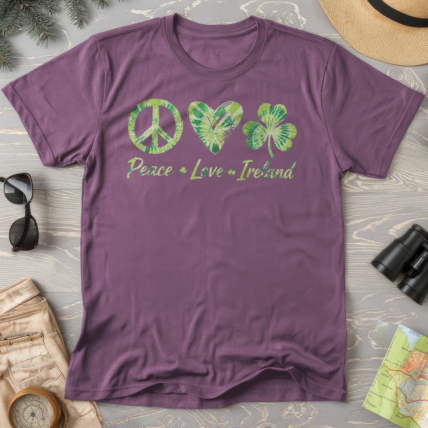 Peace Love Ireland Tie-Dye T-Shirt