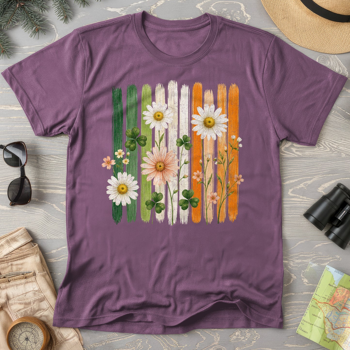 Irish Flower Stripes T-Shirt
