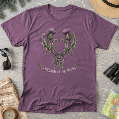 Scotland Heart Brooch T-Shirt