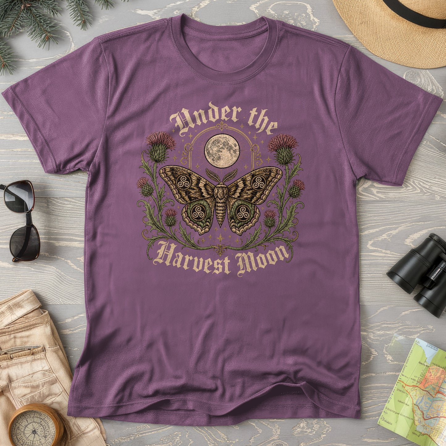 Gothic Harvest Moon Moth T-Shirt