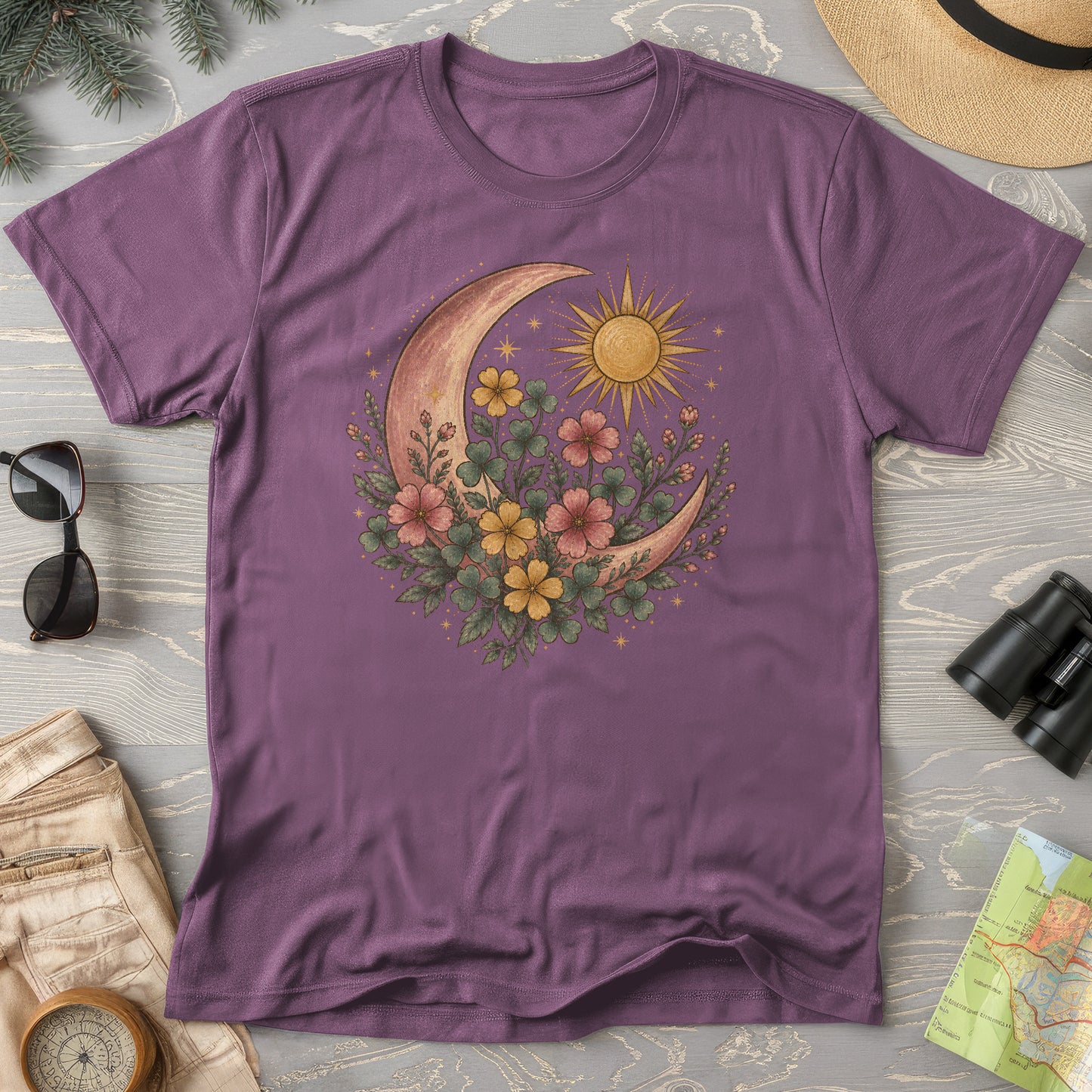 Shamrock Crescent Moon T-Shirt