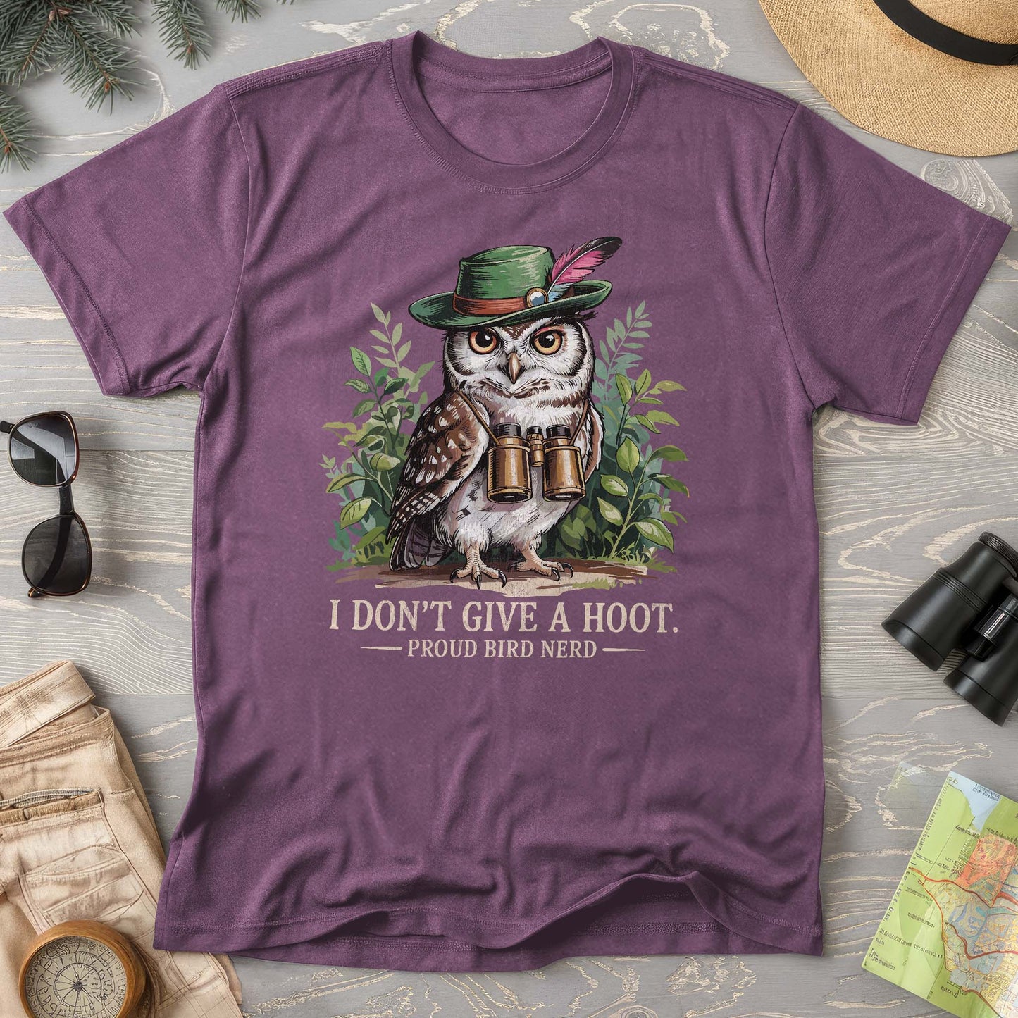Bird Nerd Owl Design Comfort Colors T-Shirt