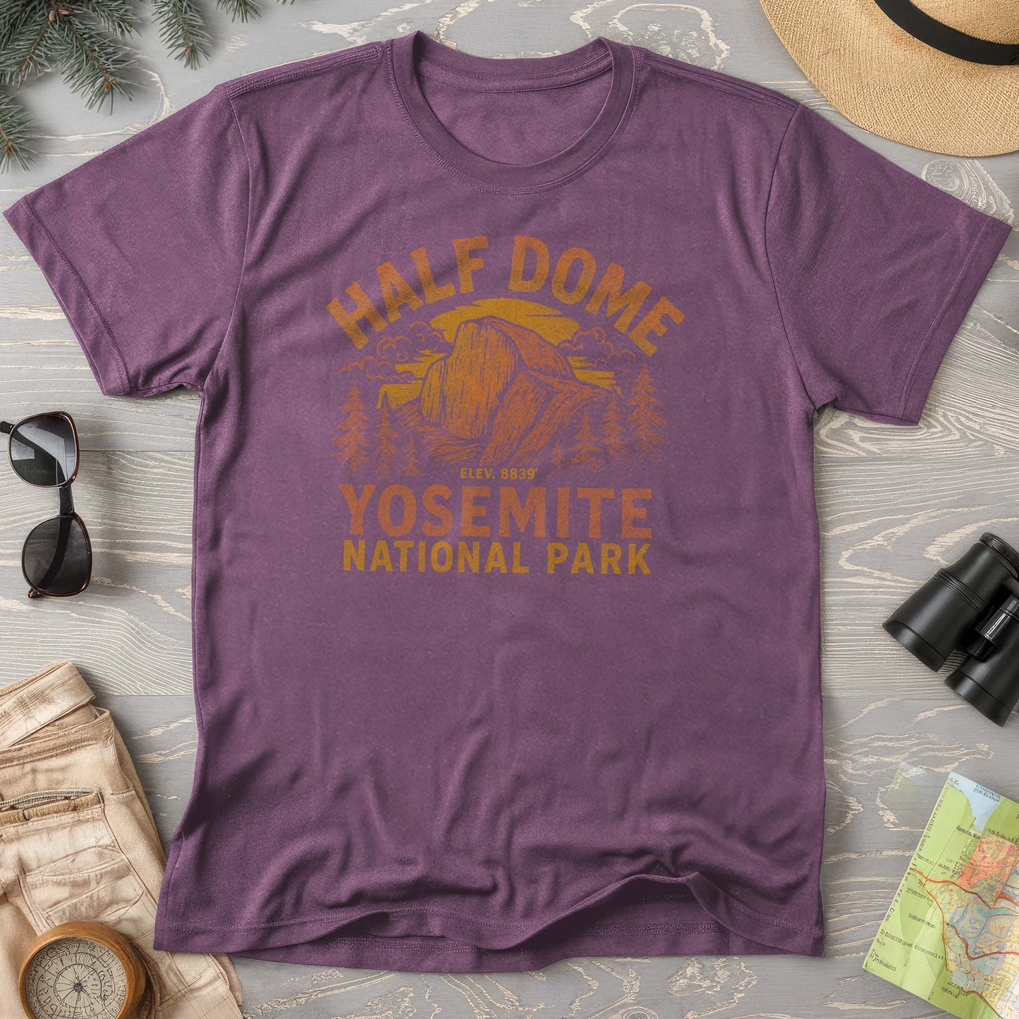 Yosemite Half Dome "Halftone" Print Comfort Colors T-Shirt