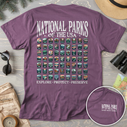 National Parks of the USA 63 Badges Comfort Colors T-Shirt