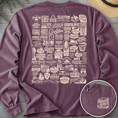 63 Vintage Parks Front/Back Print Long Sleeve Shirt