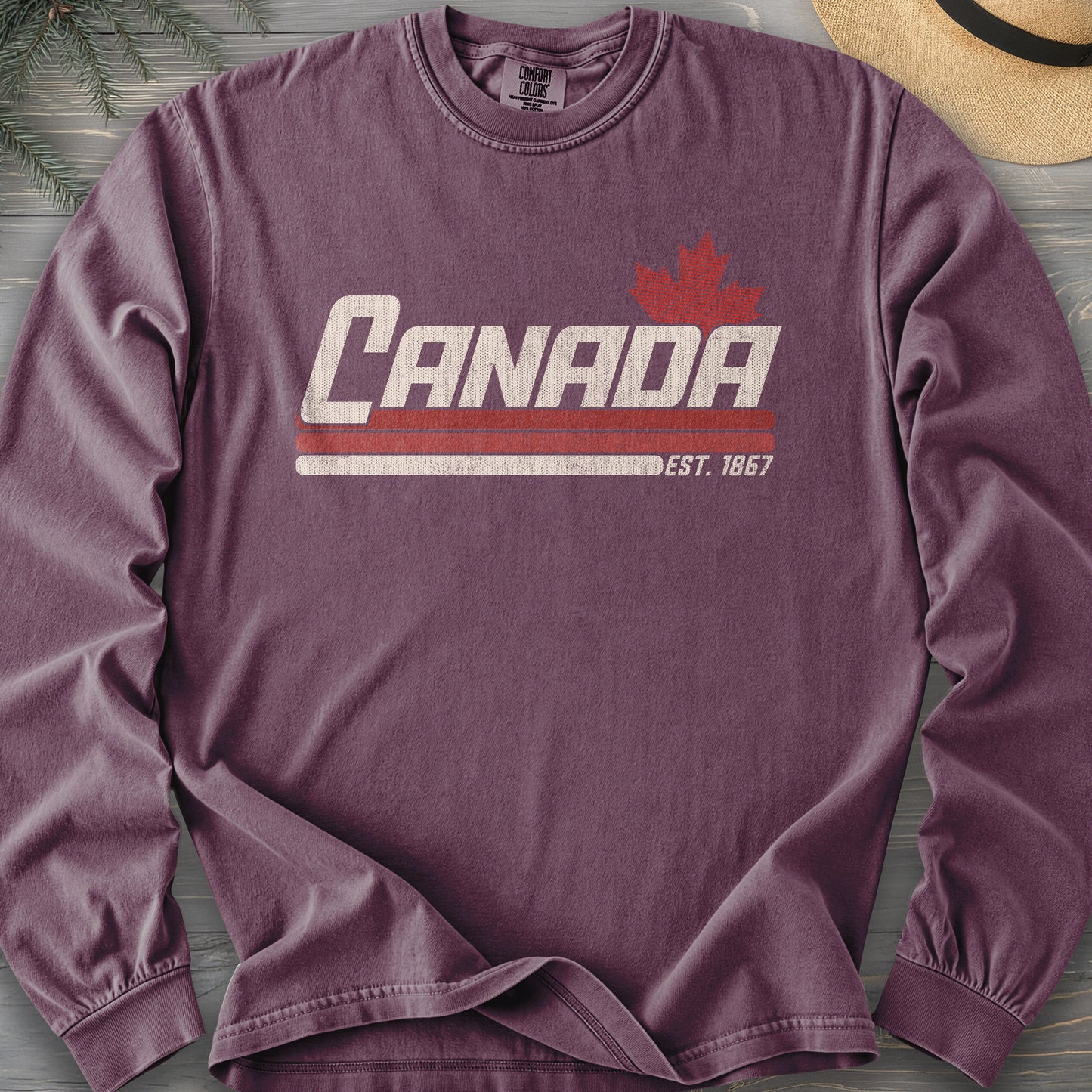 Canada Retro Stripe Long Sleeve Shirt